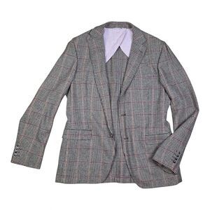 Brooks Brothers Red Fleece Russell Plaid Tweed Sport Coat Quiet Luxury 41L EU 52